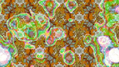 Küçük çiçekteki sevimli çiçek deseni. Kahverengi, yeşil ve nötr renkte çiçekler.