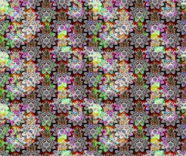 Eskiz arkaplan modeli. Raster hisseleri. Gri üzerine çiçekler. Suluboya, elle çizilmiş.