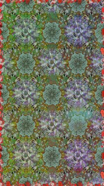 Sevimli çiçek raster deseni. Moda kumaş deseni. Yaz tema Dikişsiz desen arka plan rengi. Düz çiçek öğeleri tasarım.