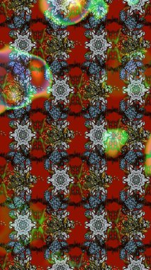 Suluboya, elle çizilmiş. Kahverengi, kırmızı ve yeşil yapraklı yabani çiçekler. Eskiz arkaplan modeli. Raster illüstrasyonu.