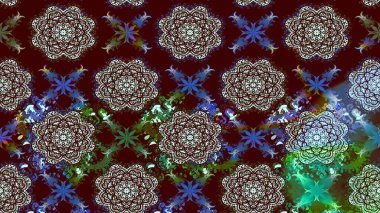 Düz Çiçek Elementleri Tasarımı. Raster. Renkli Bahar Teması çizim şablonu.