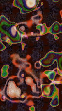 Renkli çizim kalıbı. Raster illüstrasyonu. Çiçek arkaplan. Çiçek duvar kâğıdı. Kahverengi ve mor renkli şirin tekstil.