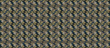 Şık bir grafik desen. Duvar kâğıdı barok, İspanyol kumaşı. Çiçek deseni. Kusursuz raster arka plan. Gri, kahverengi ve mavi renklerde altın elementler.