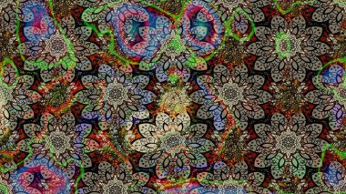 Bahar çiçekleriyle güzel bir çiçek deseni çizmişsin. Raster illüstrasyonu. Güzel kumaş deseni.