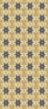 Bej, nötr ve gri renkte desen. Kına dövmeli süs çiçekleri, altın çıkartmalar, mehndi ve yoga tasarımı, kartlar ve parmak izleri. Raster altın mehndi kusursuz desen.