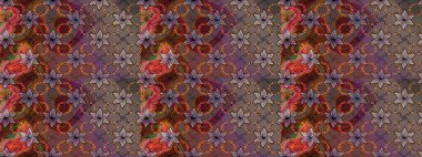 Tekstil için figür. Yapraklı çizim şekli. Poster ya da kapak için arka plan. Şirin, zarif çiçekler Raster illüstrasyonu. Davetiye ve kartpostal tasarımı için dekoratif çiçek unsurları.