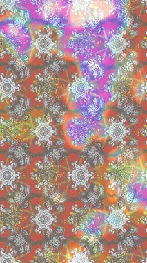 Kızılderili desenli desenli desenli şal deseni. Tekstil, tebrik kartı, boyama kitabı, telefon kılıfı baskısı için kullanılabilir. Etnik Mandala süsü. Raster Henna dövme stili.