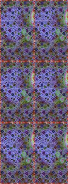 Düz Çiçek Elementleri Tasarımı. Mor renkli çiçekler. Kusursuz Renksiz Bahar Temalı Kusursuz Arkaplan. Sevimli çiçek raster deseni.