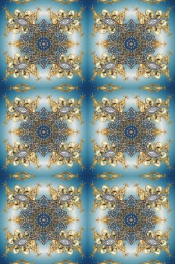 2019 Noel 'i, kar tanesi, yeni yıl. Altın elementli mavi, gri ve nötr renklerde klasik, pürüzsüz desen.