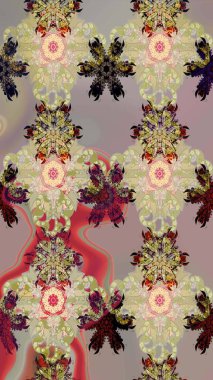 Hint çiçek liyada madalyon deseni. Etnik Mandala süsü. Tekstil, tebrik kartı, boyama kitabı, telefon kılıfı baskı için kullanılabilir. Raster Kına dövme tarzı.