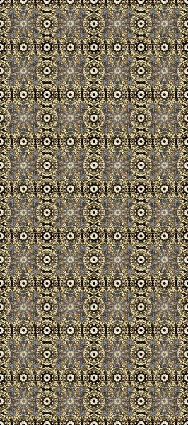 Klasik raster sarısı, kusursuz desen. Çiçek süsü kumaş deseni, cam, çiçek desenli metal kahverengi, bej ve gri renklerde altın elementler..