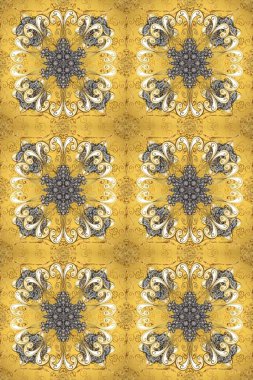 Noel, kar tanesi, yeni yıl. Bej, sarı ve kahverengi renklerde, altın elementli, kusursuz bir desen. Altın elementlerle bej, sarı ve kahverengi renklerde kusursuz klasik desen.