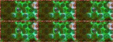 El çizimi, soyut ve süslü elementler. Yeşil renkler. Yaz çiçekleri teması. Suluboya resim taklit Raster çizimi. Klasik çiçekler..