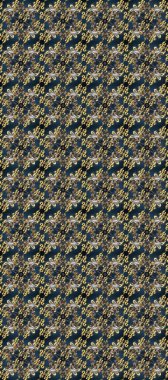 Şık bir grafik desen. Gri, kahverengi ve mavi renklerde altın elementler. Çiçek deseni. Duvar kâğıdı barok, İspanyol kumaşı. Kusursuz raster arkaplanı.