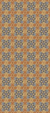 Altın antika ortaçağ dekoratifi, yapraklar ve altın desenli gri, kahverengi ve bej renkli süslemelerle pürüzsüz bir desen. Kusursuz kraliyet lüksü, altın barok kumaş rengi..