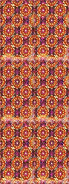 Çiçek kiremitleri. Kahverengi renklerde altın desenler ve altın elementler. Raster altın tekstil baskısı. İslam tasarımı. Kusursuz desenli oryantal süs.