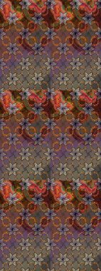 Kahverengi renkli çiçekler. Sketch Colour Spring Theme eskiz kalıbı. Sevimli çiçek raster deseni. Düz Çiçek Elementleri Tasarımı.