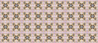 Raster altın desen. Kusursuz kıvırcık saçlar. Doğulu stil altın deseni altın elementlerle birlikte nötr, bej ve gri renklerde arar..