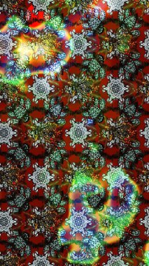 Küçük çiçekteki sevimli çiçek deseni. Raster illüstrasyonu. Çizim.