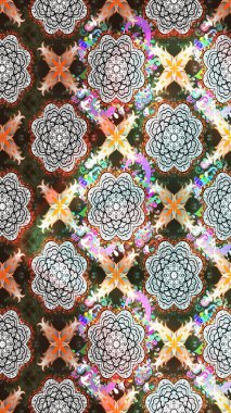 Eskiz geçmişi. Tomurcukları papatya çiçekleri olan sevimli bir çiçek deseni. Raster illüstrasyonu. Eski usul. Miles Fleur, süslü püslü bir süs. Kumaş, tekstil ve duvar kağıdı baskısı için..