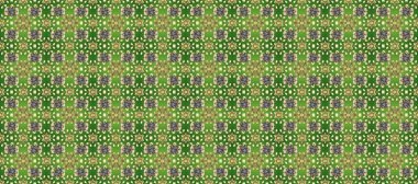 Yeşil, bej ve nötr renklerde altın element. Barok tarzında altın çiçekli süs. Damask arkaplanı. Altın çiçekli, pürüzsüz desen.