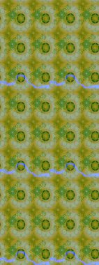 Motley illüstrasyonu. Yeşil çiçekli bahar çiçekleri. Küçük renkli çiçekler. Moda baskıları için zarif bir şablon. Küçük çiçekte şirin desenler.