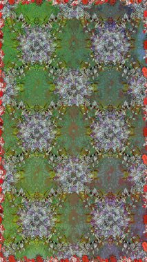 Raster illüstrasyonu. Modaya uygun kumaş deseni. Kusursuz Tony kumaş deseni. Küçük çiçekte sevimli çiçek deseni var..