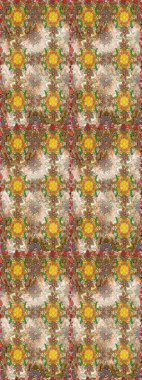 Raster. Güzel suluboya çiçekler, parlak resimler ilham verici ve kahverengi çiçek desenli eskiz arka planı..