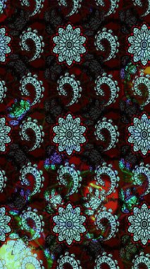 Çiçekli çiçek deseni, suluboya. Küçük çiçekte güzel bir çiçek deseni var. Raster deseni.