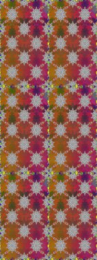 Kahverengi renkli çiçekler. Renkli Bahar Temalı Kusursuz Arkaplan. Raster illüstrasyonu. Çiçekli, suluboya desenli kusursuz çiçek deseni. Düz Çiçek Elementleri Tasarımı.