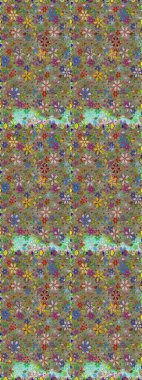 Yeşil çiçekli kusursuz desen, suluboya çiçek deseni, sevimli çiçek, duvar kağıdı, kart veya kumaş için fayanslı. Raster - stok.