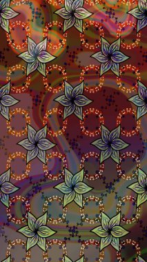 Raster Güzel kumaş deseni. Çiçek arkaplan ile soyut zarafet çizim deseni.