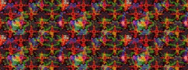 El çizimi çiçek çizimi deseni (fayans). Tekstil için suluboya eskiz deseni. Şirin çiçekli, desenli, kahverengi ve siyah renkli çizim deseni.