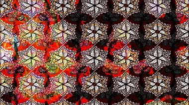 Siyah ve kahverengi renkte etnik çiçeklerle süslenmiş zarif bir eskiz. Raster Çiçek İllüstrasyonu güzel tekstil..