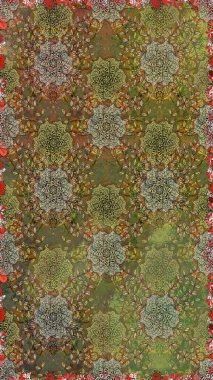 Davetiye ve kartpostal tasarımı için dekoratif çiçek unsurları. Tekstil için figür. Poster ya da kapak için arka plan. Yapraklı kusursuz desen. Sevimli zarif çiçekler Raster illüstrasyonu.