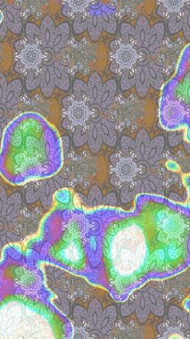 Organik elementler. Suluboya etkisi. Botanik çizim kalıbı. Raster deseni.