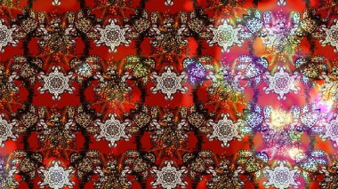 Kahverengi, kırmızı ve siyah renkte çiçekler. Raster illüstrasyonundaki çiçek desenli çizim. Renkli Bahar Teması eskiz kalıbı. Düz Çiçek Elementleri Tasarımı.