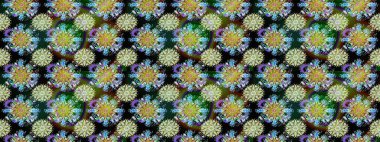 Tarafsız ve yeşil renklerde çiçekler. Hediye ambalaj kağıdı, tebrik kartları, posterler ve pankart tasarımı. Raster düz çiçekleri pürüzsüz desen.