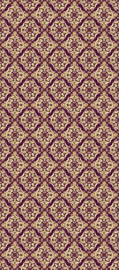 Süslü raster dekorasyonu. Bej ve mor renklerdeki altın desenli altın elementler. Barok biçiminde duvar kağıdı tasarımı için şablon çizimi arkaplanı.