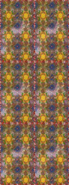 Motley illüstrasyonu. Çiçekli yaz çiçekleri. Robot resim. Moda baskıları için zarif bir şablon. Küçük çiçekte güzel bir desen. Küçük renkli çiçekler..