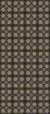 Doğulu stili altın desenleri gri, kahverengi ve bej renklerinde altın elementlerle donatır. Raster altın desen. Kusursuz kıvırcık saçlar..