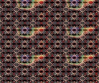 Raster deseni. Doğa. - Siyah ve kahverengi çiçekler. Küçük çiçekte güzel bir desen var. Çiçek arkaplan. Çiçek kompozisyonu. Çiçek kolajı.