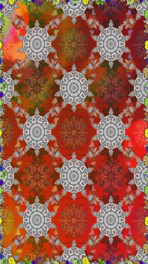 Küçük çaplı çiçeklerdeki basit şirin desenler. Raster illüstrasyonu. Tekstil veya kitap kapakları, imalat, duvar kağıtları, baskı, hediye paketi ve yapıştırma kitabı için çiçeksiz arka plan.