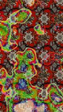 Tebrik kartı geçmişi, boyama kitabı, arkaplan ve tekstil için kullanılabilir. Raster Henna tarzı. Etnik Mandala havlusu. Taslak süsleme izi. Sınır Hindistan çiçek desenli paisley patentli.