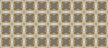 Barok tarzında kusursuz bir doğulu süsü. Raster geleneksel altın desenli gri, bej ve kahverengi renkler.