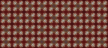 Paisleys zarif çiçek desenli arkaplan duvar kâğıdı çizimi. Klasik stil, güzel, modern, üç boyutlu sanat eseri. Altın, kahverengi, kırmızı ve bej desenli desenli çiçek yaprakları ve süslemeleri var..