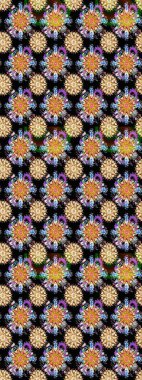 Raster Hip kumaş deseni. Kusursuz Vintage Çiçek Deseni.