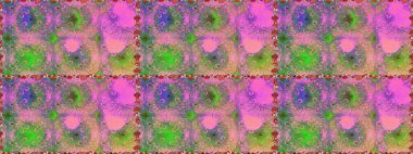 Raster deseni. Bahar çiçekleri dallı desen, pembe ve yeşil renkler çiçekli siluet.