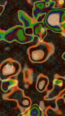 Çiçek buketleriyle klasik bir eskiz şekli. Raster illüstrasyonu. Kahverengi, gri ve yeşil renklerde.