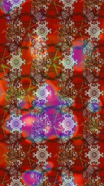 Çizim çiçek deseni duvar kağıdı, web sitesi arka planı, ambalaj kağıdı, davetiye, broşür, afiş veya web sitesi için kullanılabilir. Parlak elementlerin. El çizimi Raster illüstrasyonu.